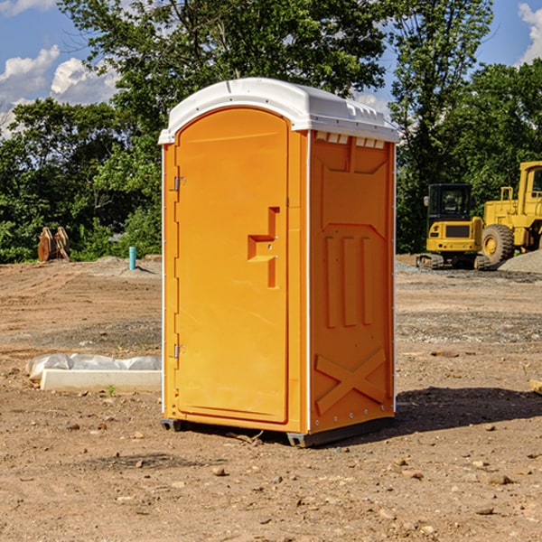 how often are the portable restrooms cleaned and serviced during a rental period in Edgecliff Village